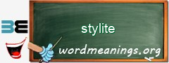 WordMeaning blackboard for stylite